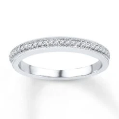 Diamond Anniversary Ring 1/4 Ct Tw Round-cut Sterling Silver