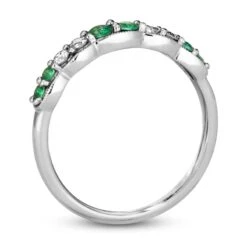 Le Vian Emerald & Diamond Stacking Ring 1/6 Ct Tw Diamonds 14K Vanilla Gold -Vrai shop V 135356703 2 800