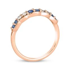 Le Vian Sapphire & Diamond Stacking Ring 1/6 Ct Tw Diamonds 14K Strawberry Gold -Vrai shop V 135358505 2 800