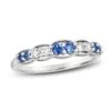 Le Vian Sapphire & Diamond Stacking Ring 1/6 Ct Tw Diamonds 14K Vanilla Gold