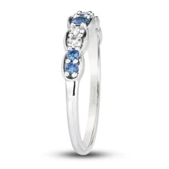 Le Vian Sapphire & Diamond Stacking Ring 1/6 Ct Tw Diamonds 14K Vanilla Gold -Vrai shop V 135359103 3 800