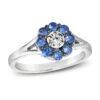 Le Vian Diamond & Sapphire Ring 1/20 Ct Tw Diamonds 14K Vanilla Gold