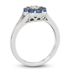 Le Vian Diamond & Sapphire Ring 1/20 Ct Tw Diamonds 14K Vanilla Gold -Vrai shop V 135361006 2 800