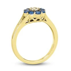 Le Vian Diamond & Sapphire Ring 1/20 Ct Tw Diamonds 14K Honey Gold -Vrai shop V 135362604 2 800