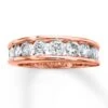 Diamond Wedding Band 1-1/2 Ct Tw Round-cut 14K Rose Gold