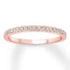 Diamond Wedding Band 1/6 Carat Tw 10K Rose Gold