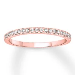 Diamond Wedding Band 1/6 Carat Tw 10K Rose Gold