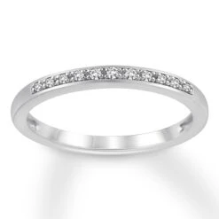 Diamond Wedding Band 1/20 Ct Tw 10K White Gold