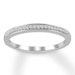 Diamond Wedding Band 1/8 Ct Tw 10K White Gold