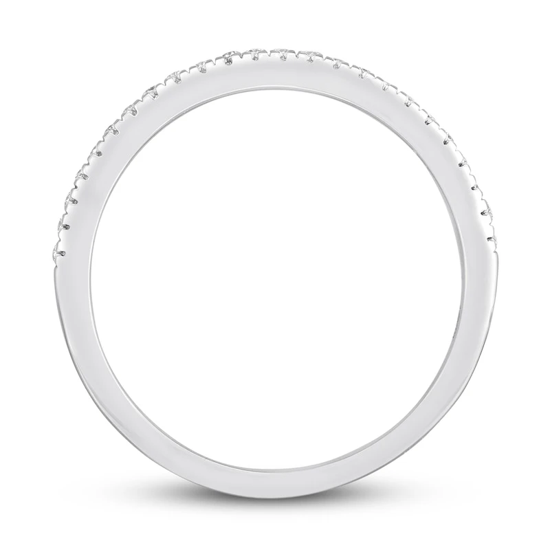 Diamond Wedding Band 1/6 Ct Tw 14K White Gold 2 Diamond Wedding Band 1/6 Ct Tw 14K White Gold - Image 2