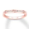 Diamond Wedding Band 1/8 Ct Tw Round-cut 10K Rose Gold