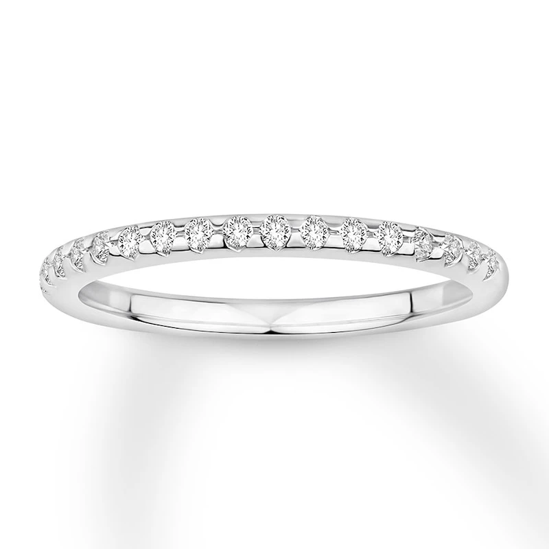 Diamond Wedding Band 1/5 Ct Tw Round-cut 14K White Gold 1 Diamond Wedding Band 1/5 Ct Tw Round-cut 14K White Gold