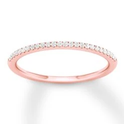 Diamond Wedding Band 1/10 Ct Tw Round-cut 10K Rose Gold
