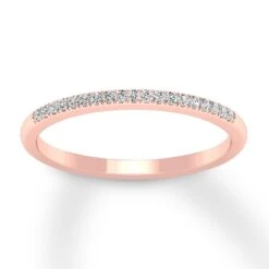Diamond Wedding Band 1/15 Ct Tw Round-cut 10K Rose Gold