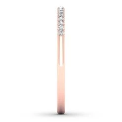 Diamond Wedding Band 1/15 Ct Tw Round-cut 10K Rose Gold -Vrai shop V 141049421 2 800