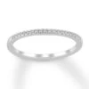 Diamond Wedding Band 1/10 Ct Tw Round-cut 14K White Gold