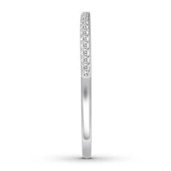 Diamond Wedding Band 1/10 Ct Tw Round-cut 14K White Gold -Vrai shop V 141074928 2 800