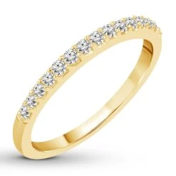 Diamond Wedding Band 1/5 Ct Tw Round-cut 14K Yellow Gold -Vrai shop V 141083422 2 800