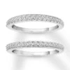 Diamond Wedding Bands 1/2 Ct Tw Round-cut 14K White Gold