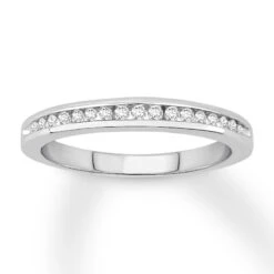 Diamond Wedding Band 1/6 Ct Tw Round-cut 10K White Gold