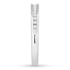 Diamond Wedding Band 1/6 Ct Tw Round-cut 10K White Gold 5 Diamond Wedding Band 1/6 Ct Tw Round-cut 10K White Gold -Vrai shop V 141190126 2 800