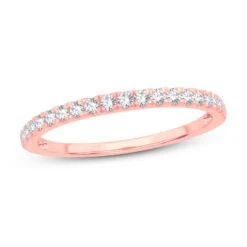 Diamond Wedding Band 1/4 Ct Tw Round-cut 14K Rose Gold