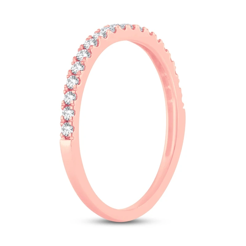 Diamond Wedding Band 1/4 Ct Tw Round-cut 14K Rose Gold 2 Diamond Wedding Band 1/4 Ct Tw Round-cut 14K Rose Gold - Image 2