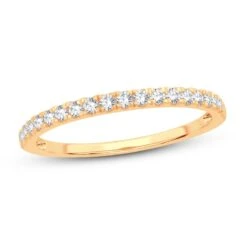 Diamond Wedding Band 1/4 Ct Tw Round-cut 14K Yellow Gold