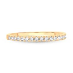Diamond Wedding Band 1/4 Ct Tw Round-cut 14K Yellow Gold -Vrai shop V 141733220 2 800
