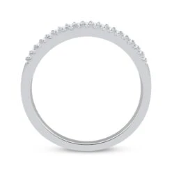 Diamond Anniversary Ring 1/10 Ct Tw Round-cut 10K White Gold 5 Diamond Anniversary Ring 1/10 Ct Tw Round-cut 10K White Gold -Vrai shop V 532217902 2 800