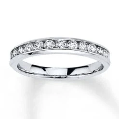 Diamond Anniversary Band 1/2 Ct Tw Round-cut 10K White Gold