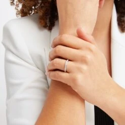 Diamond Anniversary Band 1/2 Ct Tw Round-cut 10K White Gold -Vrai shop V 532246701 6 800