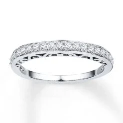 Anniversary Band 1/4 Ct Tw Diamonds 10K White Gold