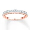 Anniversary Band 1/4 Ct Tw Diamonds 10K Rose Gold