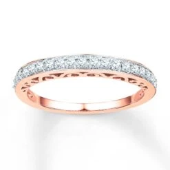 Anniversary Band 1/4 Ct Tw Diamonds 10K Rose Gold