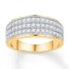 Anniversary Band 1/2 Ct Tw Diamonds 10K Yellow Gold