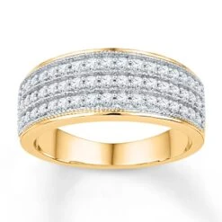 Anniversary Band 1/2 Ct Tw Diamonds 10K Yellow Gold