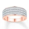 Anniversary Band 1/2 Ct Tw Diamonds 10K Rose Gold