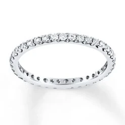 Diamond Eternity Ring 1/2 Ct Tw Round-cut 14K White Gold