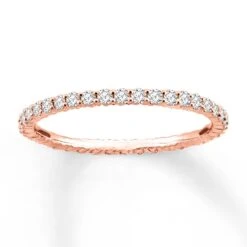 Diamond Eternity Ring 1/2 Ct Tw Round-cut 14K Rose Gold