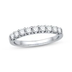 Diamond Wedding Band 1/2 Ct Tw Round-cut 14K White Gold