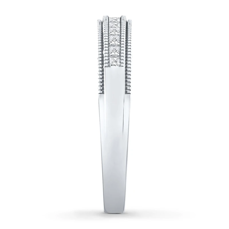 Diamond Anniversary Band 1/3 Ct Tw Princess-cut 14K White Gold 3 Diamond Anniversary Band 1/3 Ct Tw Princess-cut 14K White Gold - Image 3