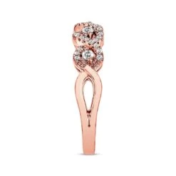 Diamond Anniversary Band 1/3 Ct Tw Round-cut 14K Rose Gold 6 Diamond Anniversary Band 1/3 Ct Tw Round-cut 14K Rose Gold -Vrai shop V 532912906 2 800