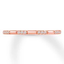 Diamond Anniversary Band 1/20 Ct Tw Round-cut 10K Rose Gold