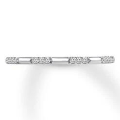 Diamond Anniversary Band 1/20 Ct Tw Round-cut 10K White Gold