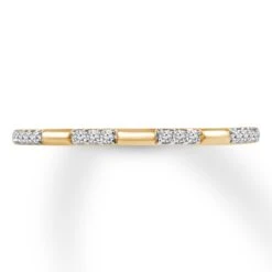 Diamond Anniversary Band 1/20 Ct Tw Round-cut 10K Yellow Gold