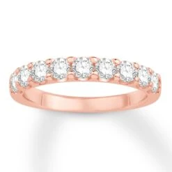 Diamond Anniversary Band 1 Ct Tw Round-cut 14K Rose Gold