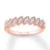 Diamond Anniversary Band 1/6 Ct Tw Round-cut 10K Rose Gold