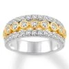 Diamond Anniversary Band 1 Ct Tw Round-cut 14K Two-Tone Gold