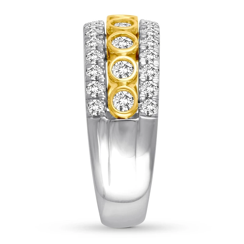 Diamond Anniversary Band 1 Ct Tw Round-cut 14K Two-Tone Gold 2 Diamond Anniversary Band 1 Ct Tw Round-cut 14K Two-Tone Gold - Image 2